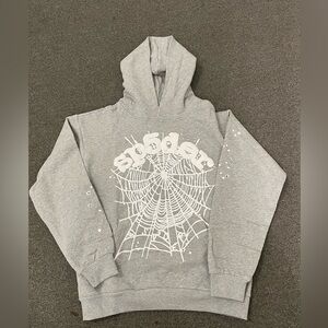 Grey and white spider/sp5der hoodie size M